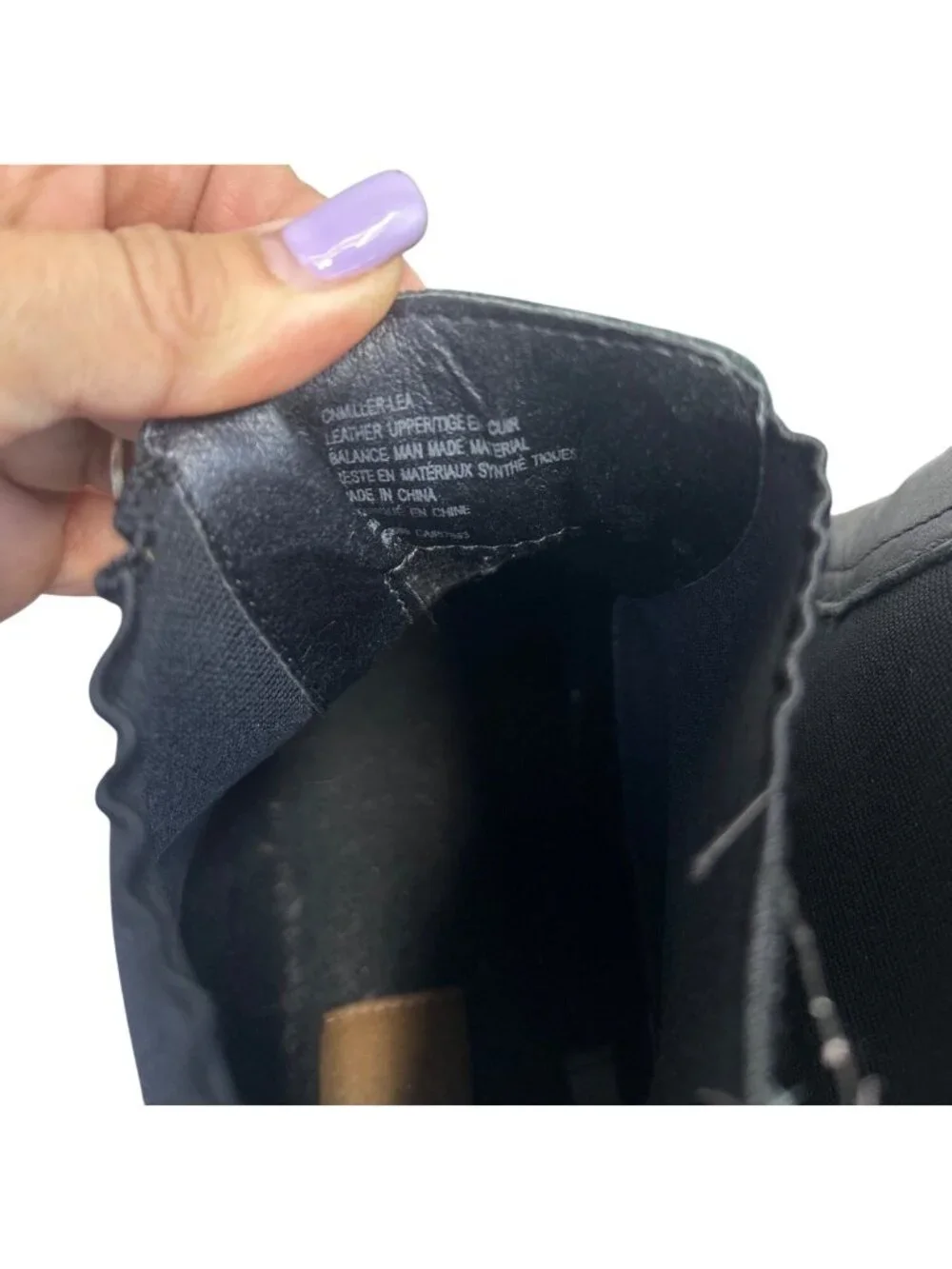Caslon Miller Water Resistant Black Leather Chelsea Lug Boots Women's Sz 8.5